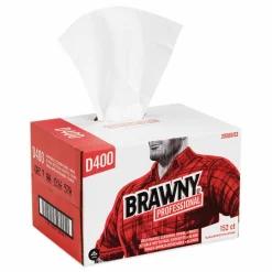 Brawny Professional Premium DRC Wipers, Paper, 1-Ply, 12.5 x 16.75, White, 152/Box