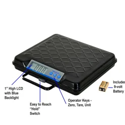 Brecknell Electromechanical Digital Scale, 100-Lb Capacity, Black