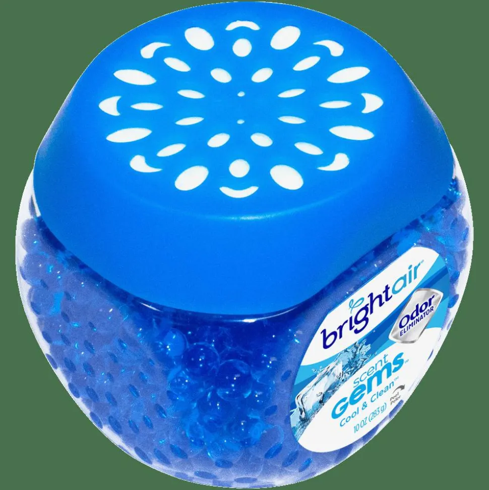 BRIGHT Air Scent Gems Plus Odor Eliminator Beads Air Freshener, Cool & Clean, 10 Oz
