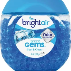 BRIGHT Air Scent Gems Plus Odor Eliminator Beads Air Freshener, Cool & Clean, 10 Oz