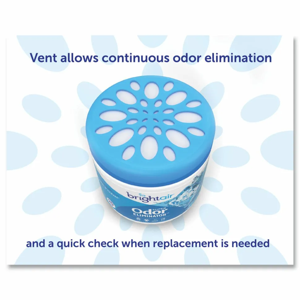 BRIGHT Air Super Odor Eliminator, Cool and Clean, Blue, 14 oz Jar