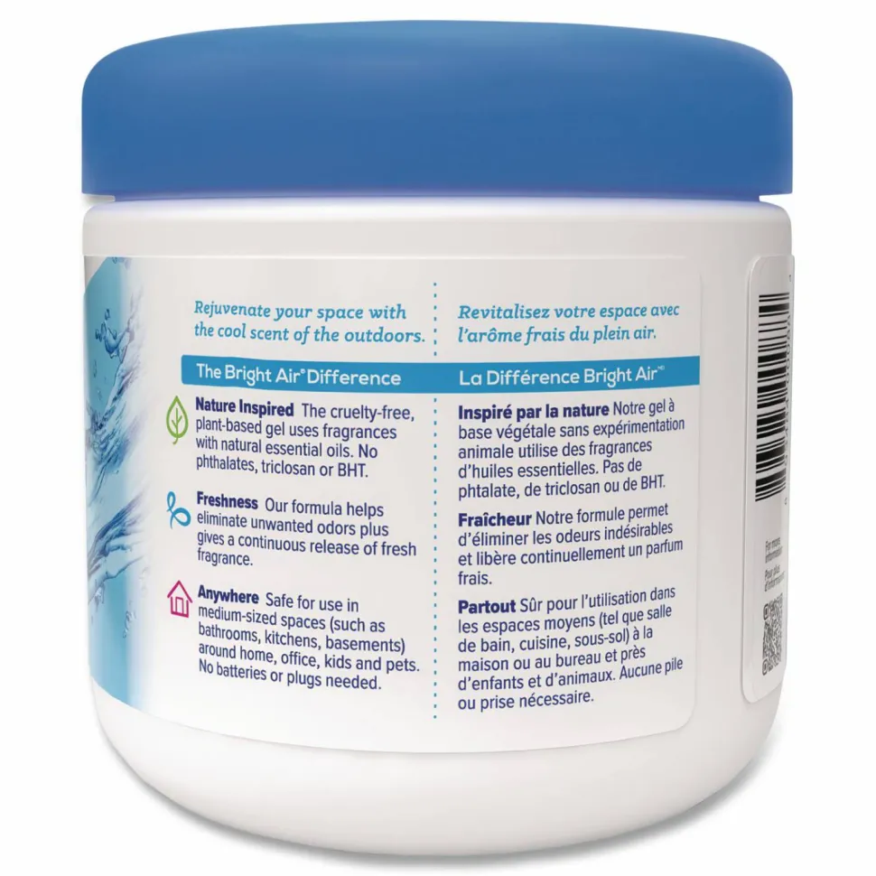 BRIGHT Air Super Odor Eliminator, Cool and Clean, Blue, 14 oz Jar