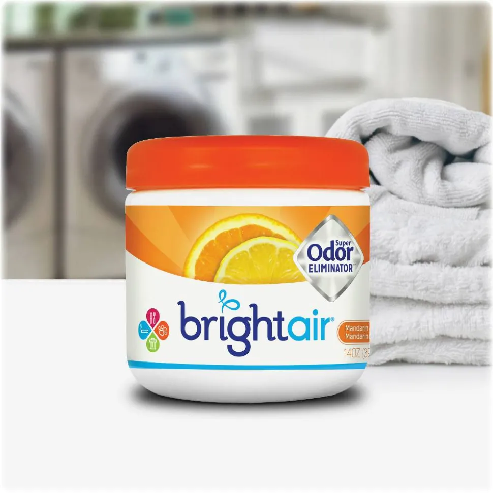 BRIGHT Air Super Odor Eliminator Gel, 14 Oz., Mandarin Orange & Fresh Lemon