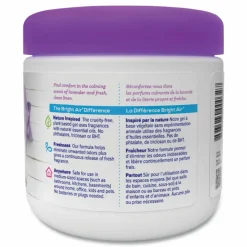 BRIGHT Air Super Odor Eliminator, Lavender and Fresh Linen, Purple, 14 oz Jar, 6/Carton