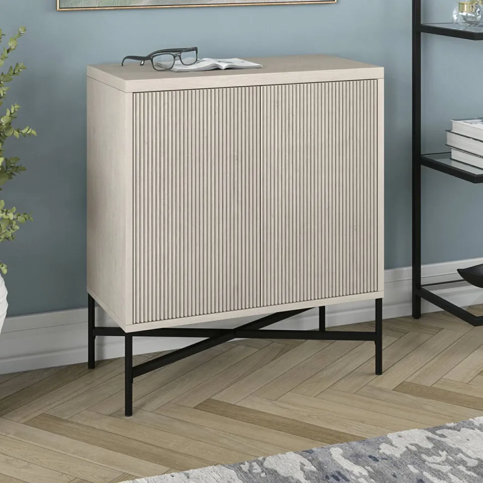 Brighton 28" Wide Rectangular Accent Cabinet in Alder White