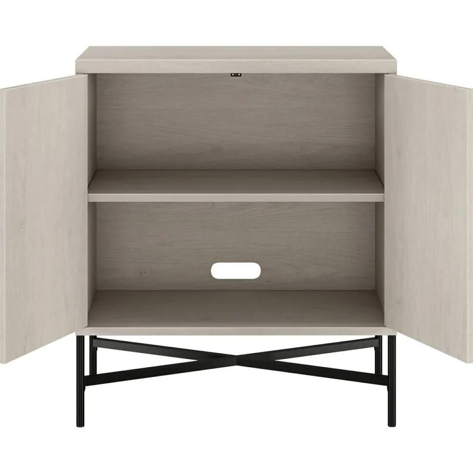 Brighton 28" Wide Rectangular Accent Cabinet in Alder White