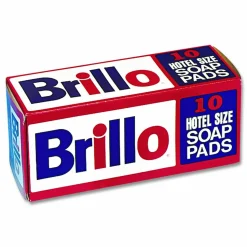 Brillo Hotel Size Soap Pad, 4 x 4, Charcoal/Pink, 10/Box