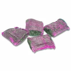 Brillo Hotel Size Soap Pad, 4 x 4, Charcoal/Pink, 10/Box