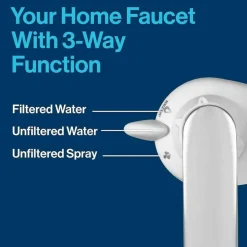 Brita On Tap Water Filtration System Replacement Filters For Faucets - 100 gal Filter Life - Blue, White - 1 Each