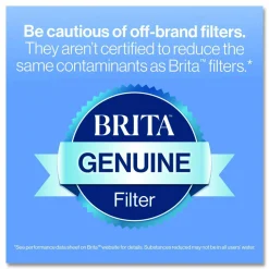Brita Small 6-Cup Water Filter Pitcher with 1 Standard Filter, Denali, White, 2/Carton