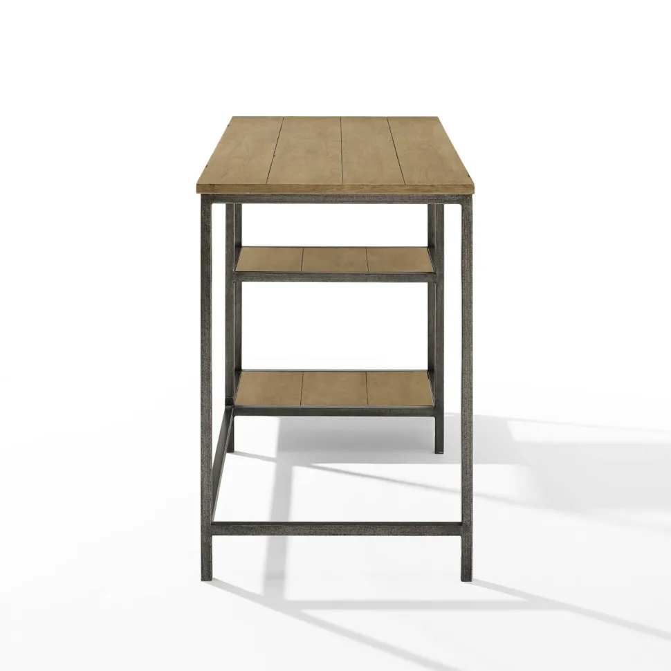 Brooke Desk in Washed Oak & Antique Bronze