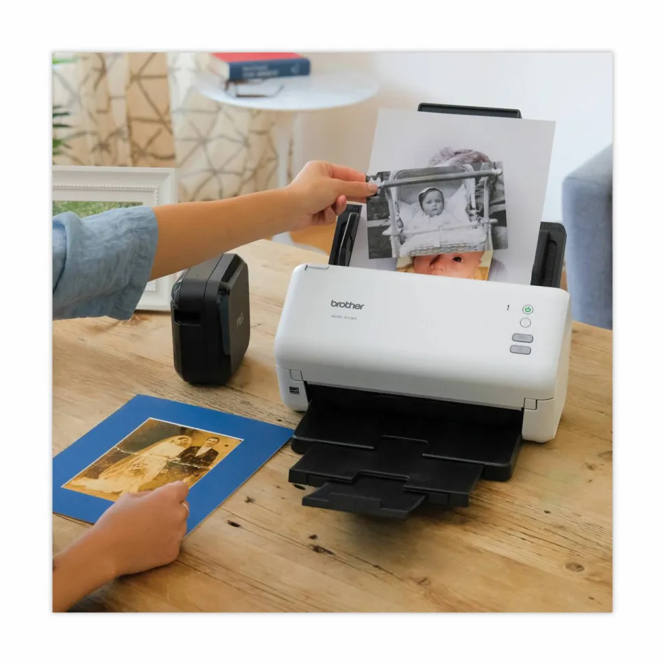 Brother ADS-3100 High-Speed Desktop Scanner, 600 dpi Optical Resolution, 60-Sheet Auto Doucment Feeder