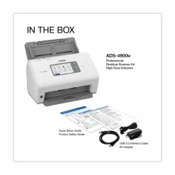 Brother ADS-4900W Professional Desktop Scanner, 600 dpi Optical Resolution, 100-Sheet Auto Document Feeder