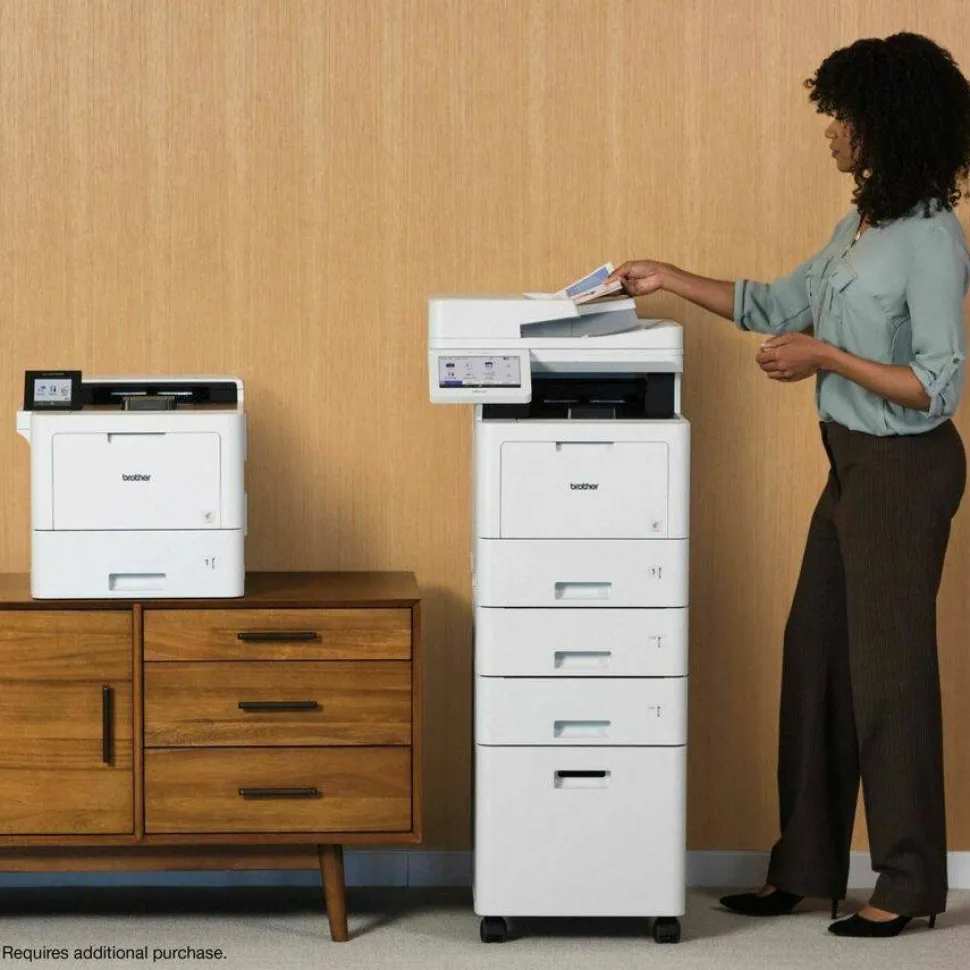 Brother CB1010 Printer Cabinet/Stand, 15-3/4”H x 16-9/64”W x 19-1/16”D, White