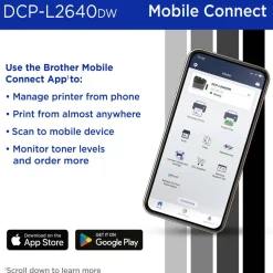 Brother DCP-L2640DW Wireless Compact Monochrome Multi-Function Laser Printer, Refresh EZ Print Eligibility