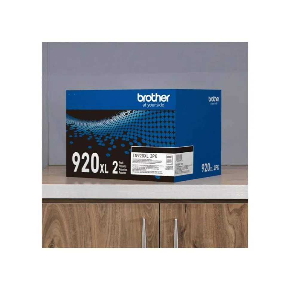 Brother Genuine Black High Yield Toner Cartridges, Pack Of 2, TN920XL2PK