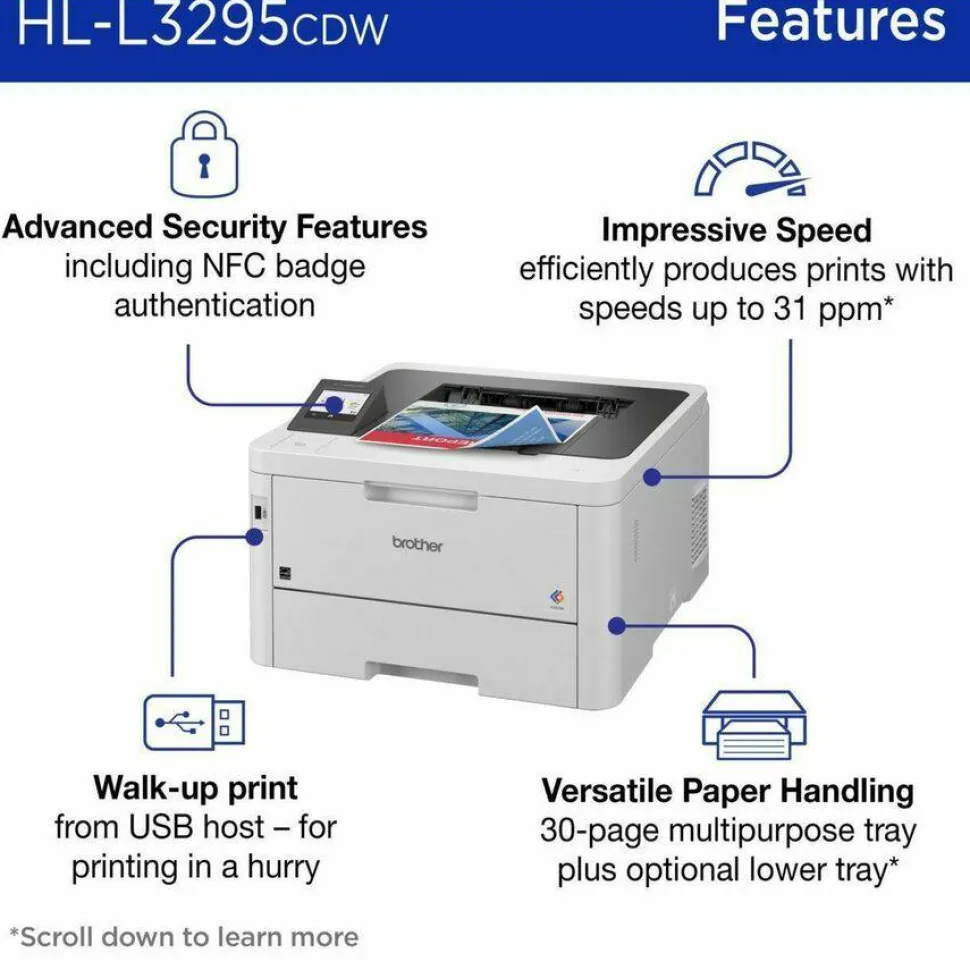 Brother HL-L3295CDW Wireless Compact Digital Laser Color Printer