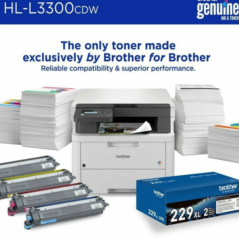 Brother HL-L3300CDW Wireless Digital Multi-Function Laser Color Printer With Refresh EZ Print Eligibility