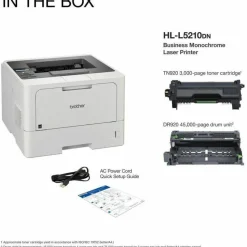 Brother HLL5210DN Desktop Wired Laser Printer - Monochrome