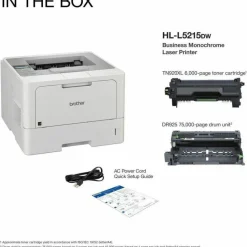 Brother HL-L5215DW Desktop Wireless Laser Printer - Monochrome