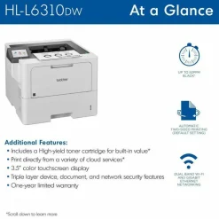 Brother HL-L6310DW Desktop Wireless Laser Printer - Monochrome