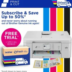 Brother MFC-J1800DW Wireless Inkjet Multifunction Printer - Color