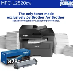 Brother MFC-L2820DW Wireless Compact Monochrome All-in-One Laser Printer, Copy, Scan and Fax, Refresh EZ Print Eligibility