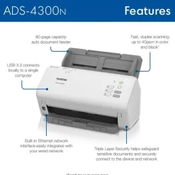 Brother Professional Desktop Scanner ADS-4300N