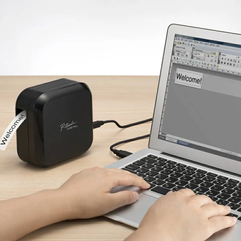 Brother P-touch CUBE Plus PT-P710BT Versatile Label Maker with Bluetooth Wireless Technology