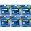 Brother P-Touch TZe-231 Label Tape, 1/2" x 26-1/4', White/Black, Pack Of 6 Rolls