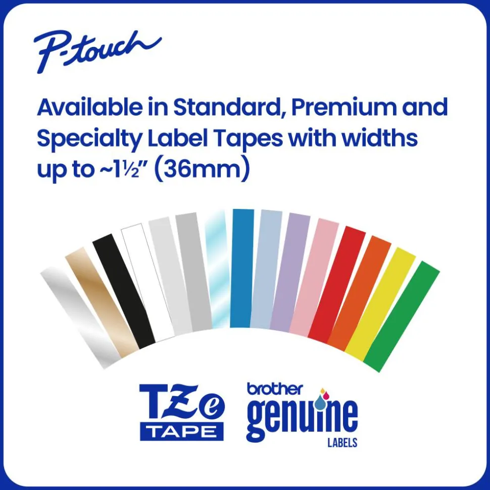 Brother P-touch TZe241, Laminated, 3/4" x 26.2 ft (18mm x 8m), Black on White Label Tape