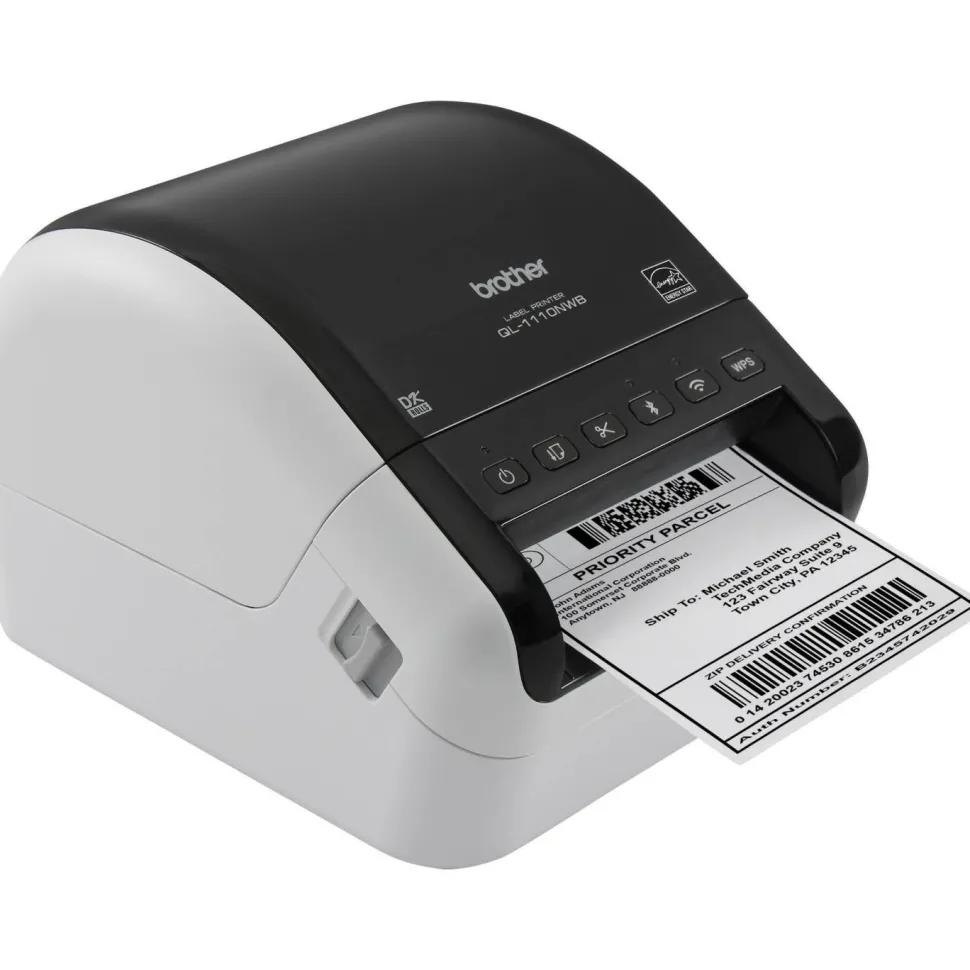 Brother QL-1110NWB Desktop Direct Thermal Printer - Monochrome - Label Print - USB - Bluetooth - Wireless LAN
