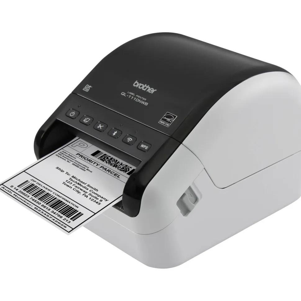 Brother QL-1110NWB Desktop Direct Thermal Printer - Monochrome - Label Print - USB - Bluetooth - Wireless LAN