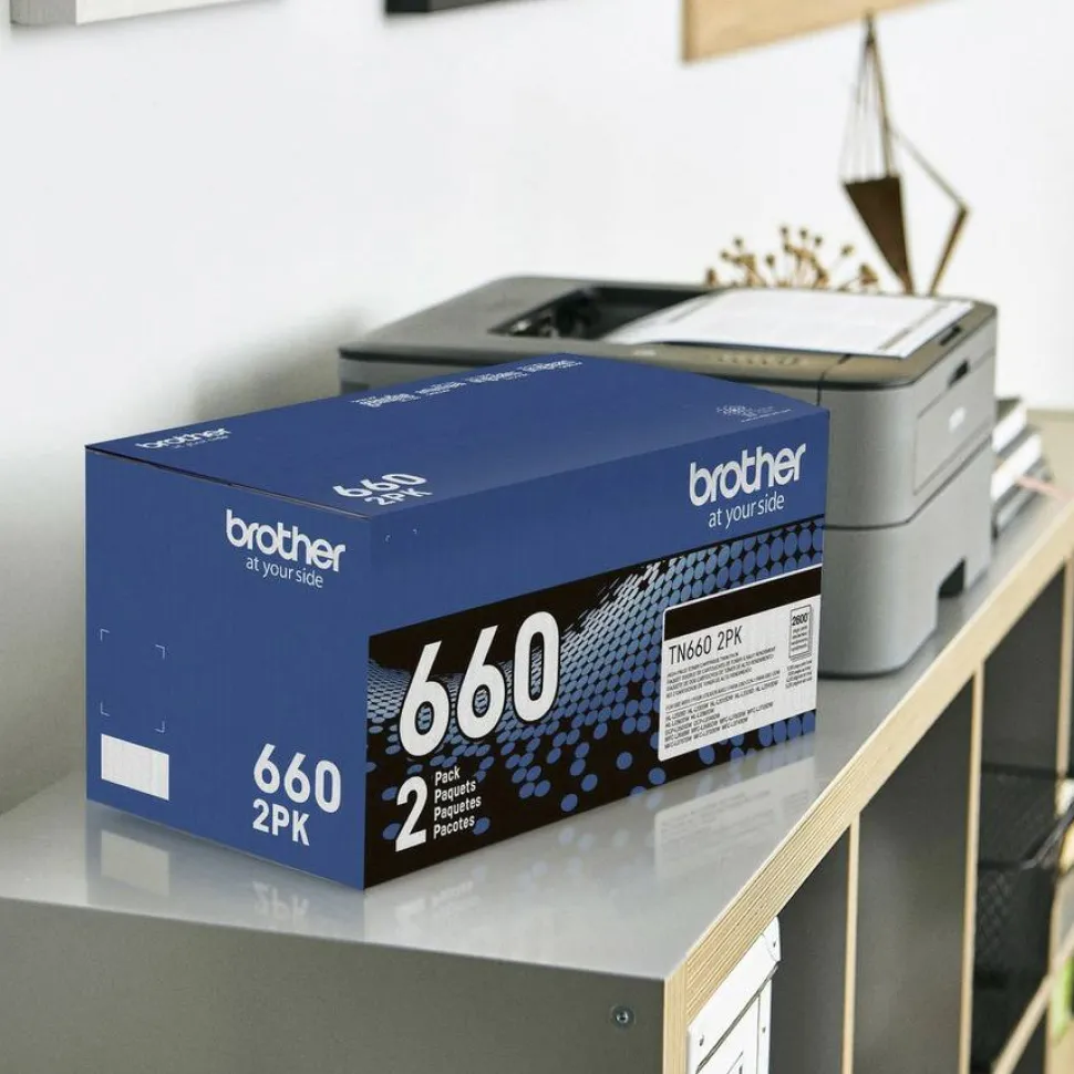 Brother TN-660 Original High Yield Laser Toner Cartridge - Twin-pack - Black - 1 Box