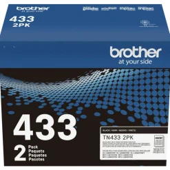 Brother TN-433 Original High Yield Laser Toner Cartridge - Twin-pack - Black - 1 Box