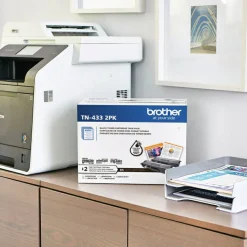 Brother TN-433 Original High Yield Laser Toner Cartridge - Twin-pack - Black - 1 Box