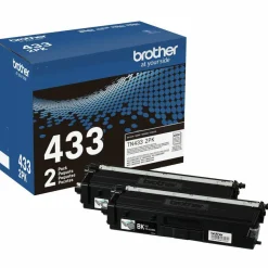 Brother TN-433 Original High Yield Laser Toner Cartridge - Twin-pack - Black - 1 Box