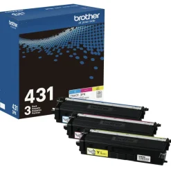 Brother TN-431 Original Standard Yield Laser Toner Cartridge - Multi-pack - Cyan, Magenta, Yellow - 1 Box