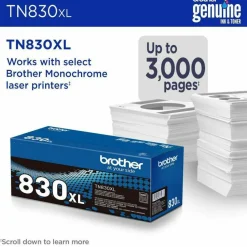 Brother TN830XL Black High Yield Toner Cartridge