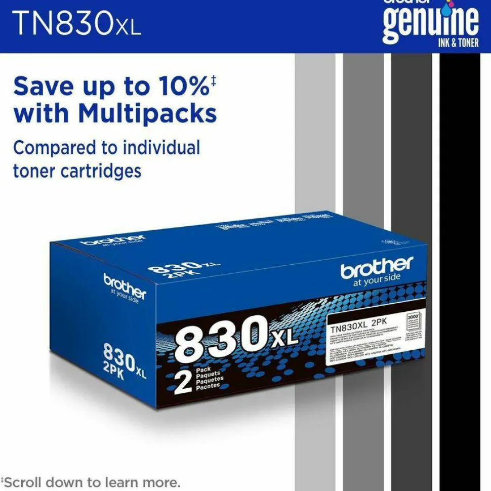 Brother TN830XL Black High Yield Toner Cartridge