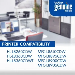 Brother TN-433 Yellow High Yield Toner Cartridge, TN-433Y