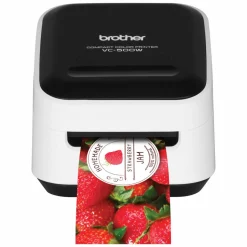Brother VC-500W Versatile Compact Color Label and Photo Printer with Wireless Networking, 7.5 mm/s Print Speed, 4.4 x 4.6 x 3.8