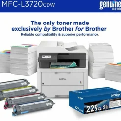 Brother Wireless MFC-L3720CDW Digital Color All-in-One Printer, Copy/Fax/Print/Scan