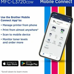 Brother Wireless MFC-L3720CDW Digital Color All-in-One Printer, Copy/Fax/Print/Scan