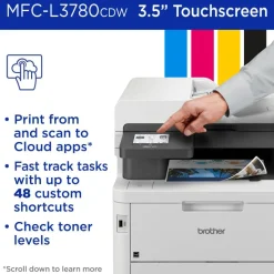 Brother Wireless MFC-L3780CDW Digital Laser Color All-in-One Printer, Copy/Fax/Print/Scan