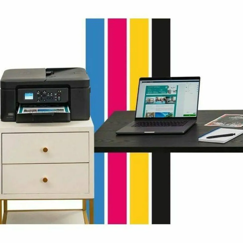 Brother Work Smart MFC-J1360DW Wired & Wireless Inkjet Multifunction Printer - Color - Black