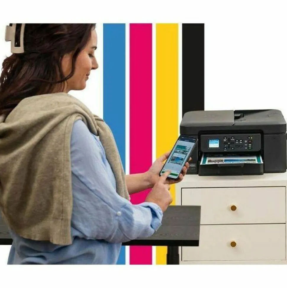 Brother Work Smart MFC-J1360DW Wired & Wireless Inkjet Multifunction Printer - Color - Black