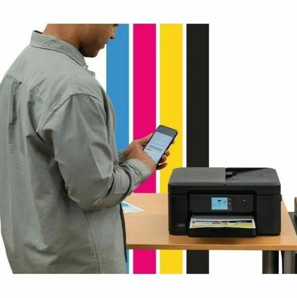 Brother Work Smart MFC-J1410DW Wired & Wireless Inkjet Multifunction Printer - Color - Black