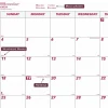 Brownline Monthly Desk Pad Calendar, 22 x 17, White/Burgundy Sheets, Black Binding, Black Corners, 12-Month (Jan to Dec): 2027, 2027 Calendar