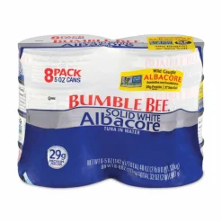Bumble Bee Solid White Albacore Tuna in Water, 5 oz Can, 8/Pack
